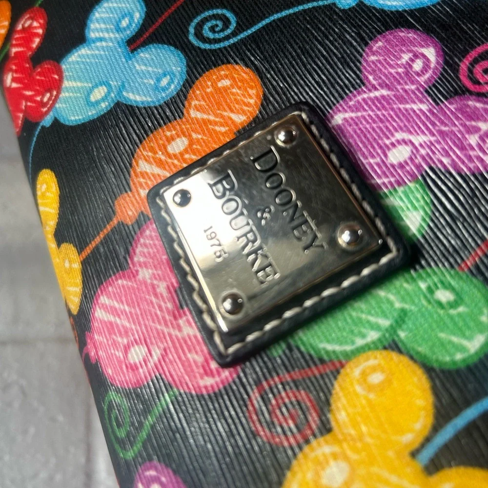 Retired Dooney & Bourke Disney Parks 10th Anniversary Mickey Balloons Satchel - Picture 14 of 16